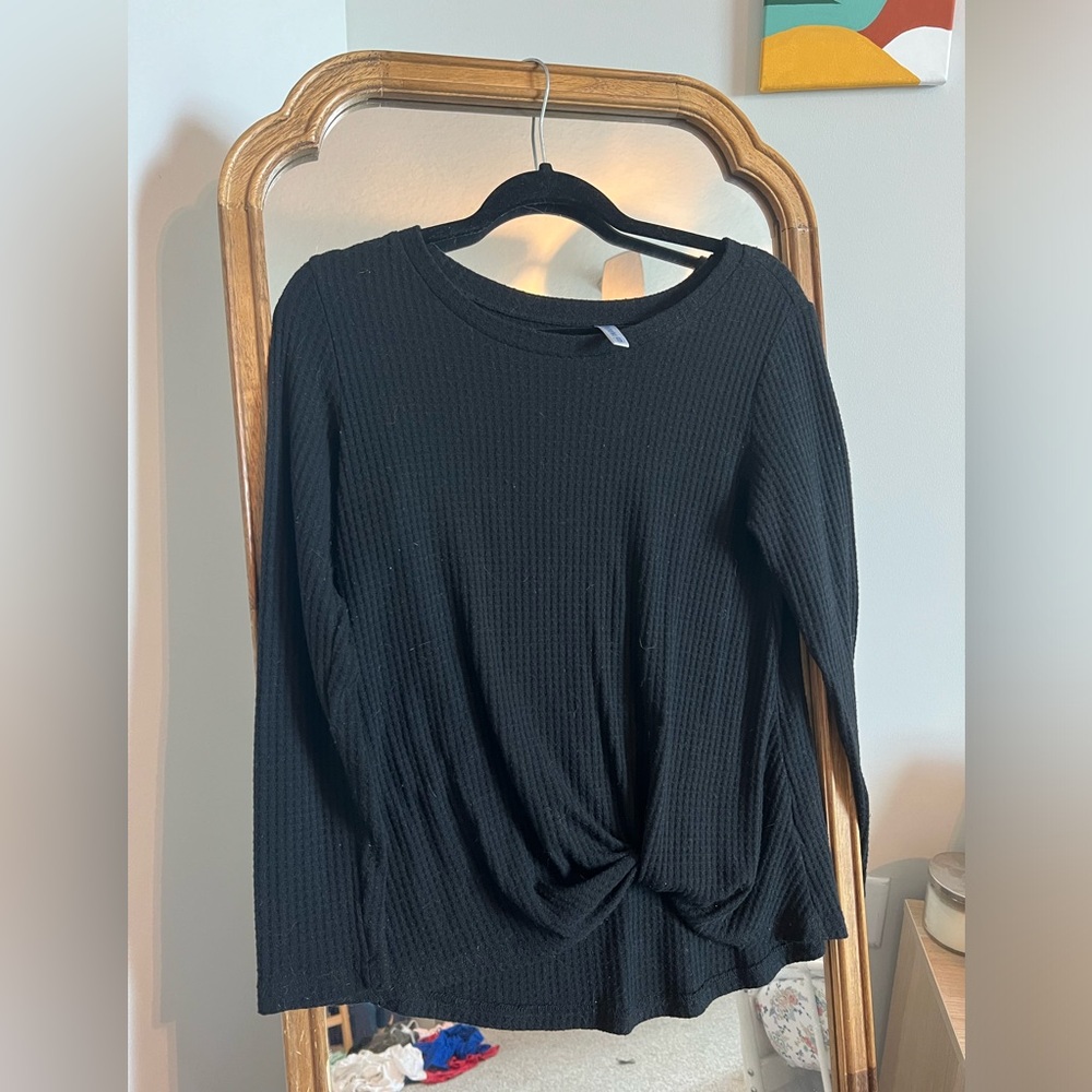Waffle Textured Knot Top